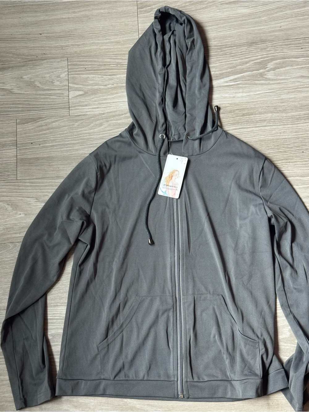 Men's Lightweight Hooded Zip Jacket — Gray